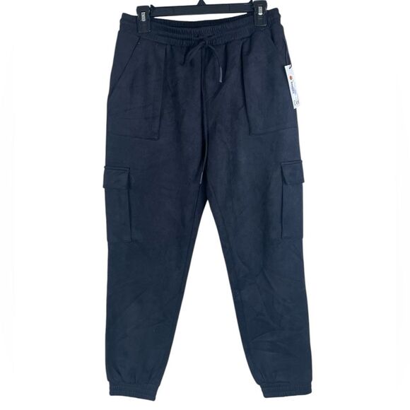Dex cargo sweatpants faux suede jogger pants size Medium Black color - Picture 1 of 7